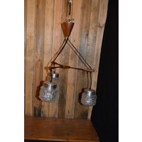 thumb-Retro hanglamp met drie glazen-1