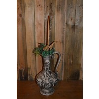 thumb-Opvallende retro vaas met rijk reliëf uit de jaren 60-6