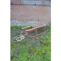 thumb-Grote metalen slee met houten zitlatten, geschikt voor plezier en decoratie-1