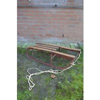 thumb-Grote metalen slee met houten zitlatten, geschikt voor plezier en decoratie-3