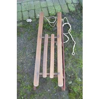 thumb-Grote metalen slee met houten zitlatten, geschikt voor plezier en decoratie-5