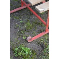 thumb-Stevige metalen slee met houten latten-4