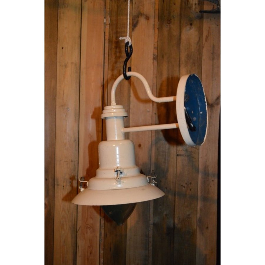 Brocante scheeps- of fabriekslamp voor buiten-5