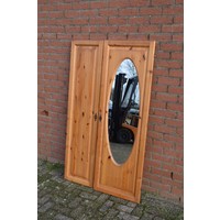 thumb-Set grenen kastdeuren met ovale spiegel-1
