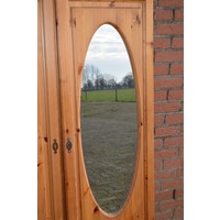 thumb-Set grenen kastdeuren met ovale spiegel-2