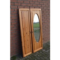 thumb-Set grenen kastdeuren met ovale spiegel-3