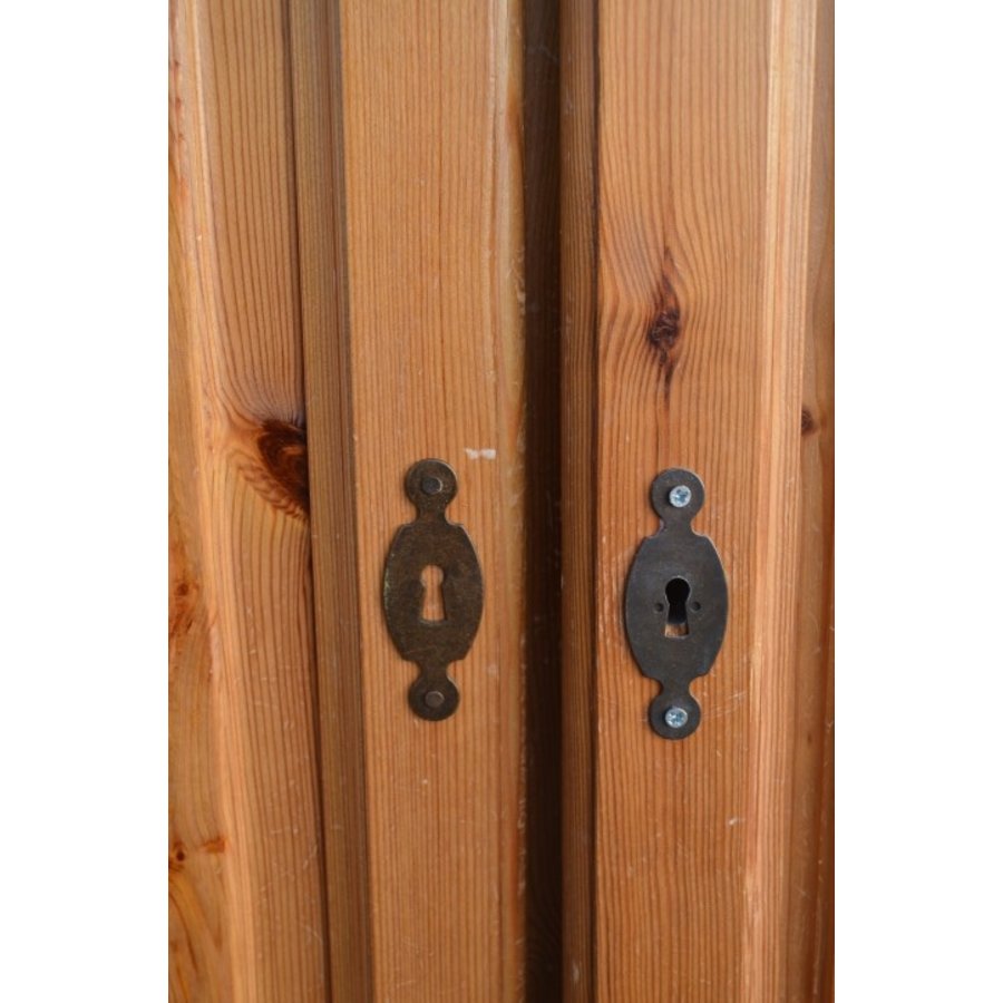 Setje kastdeuren links en rechts van massief grenen met spiegel-4