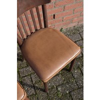 thumb-keukenstoelen donker bruin geschilderd set van 2-5