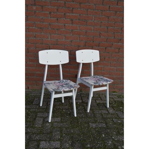 Set vintage slaapkamer stoeltjes 