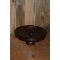 thumb-Ronde houten decoratieve schaal-2