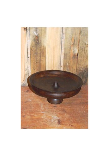 Houten decoratieve schaal rond 