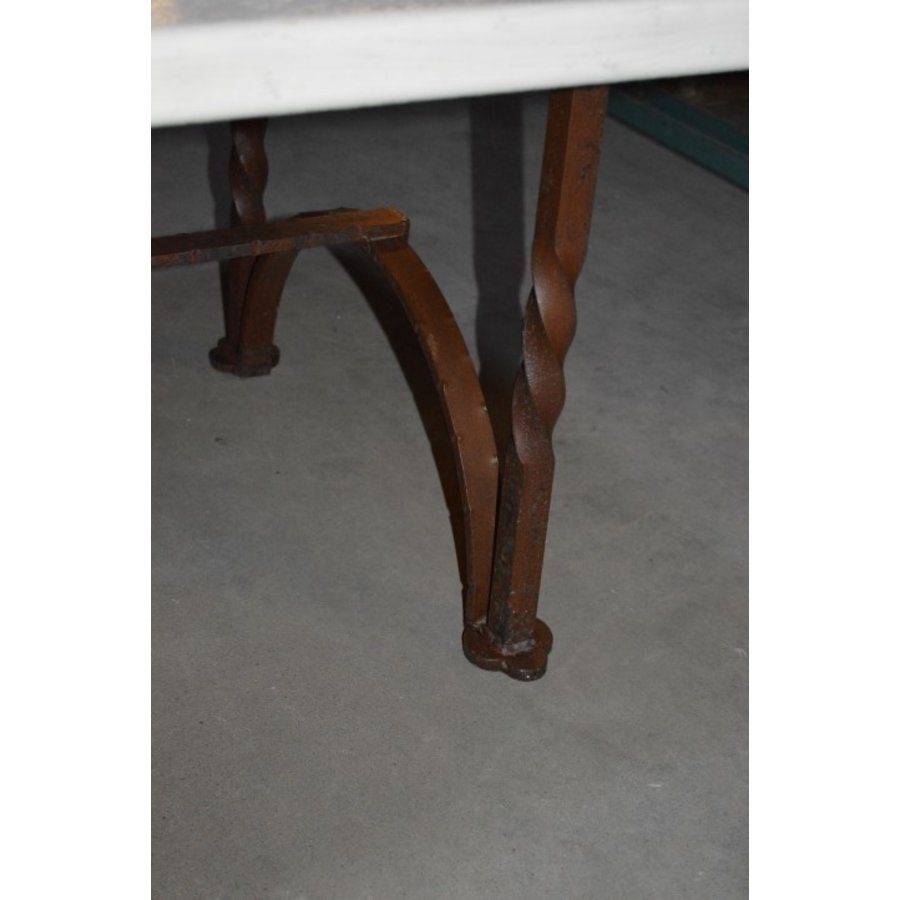 Salontafel smeedijzer met eiken blad-3