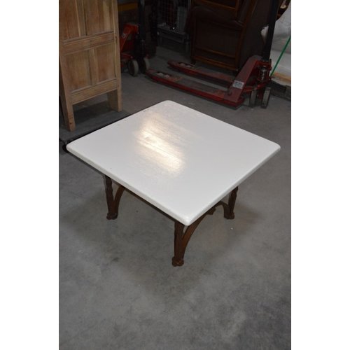 Salontafel smeedijzer eiken blad 