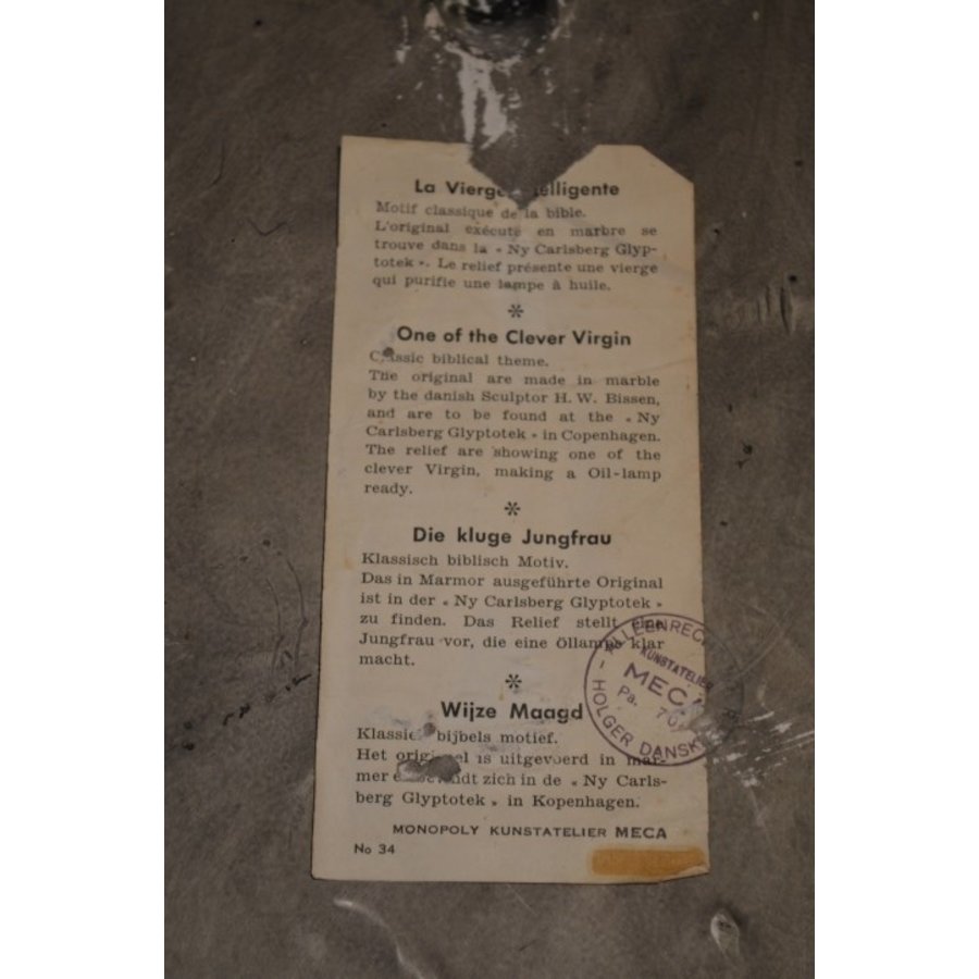 Klassieke wandplaquette van godin Hebe in reliëf-2