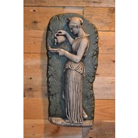 thumb-Klassieke wandplaquette van godin Hebe in reliëf-1