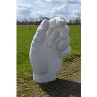 thumb-Betonnen hand staand boom vasthoudend tuinbeeld decoratie-2