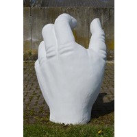 thumb-Betonnen hand staand boom vasthoudend tuinbeeld decoratie-6