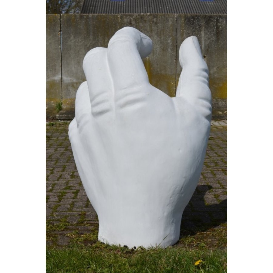 Betonnen hand staand boom vasthoudend tuinbeeld decoratie-6