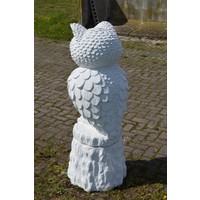thumb-Groot betonnen beeld wijze uil op sokkel tuinbeeld decoratie-3
