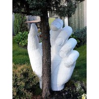 thumb-Betonnen hand staand boom vasthoudend tuinbeeld decoratie-3