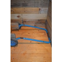 thumb-Vintage houten duwwagentje van Harlekijn – Speelkarretje van hout-6