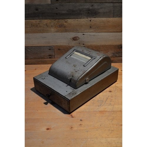 Vintage metalen kassa Békro 