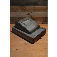 thumb-Vintage metalen Békro kassa met geldlade-3