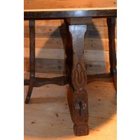 thumb-Oud eikenhouten tafeltje met opknap werk-2
