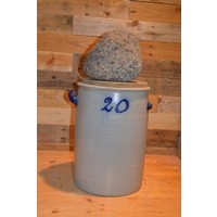 thumb-Zuurkool pot met steen en houten plank voor decoratie-1