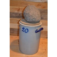 thumb-Zuurkool pot met steen en houten plank voor decoratie-3