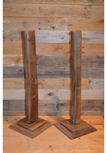 Teakhouten decoratie zuilen 