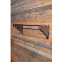 thumb-Massieve wengé houten kapstok met hoedenplank-1