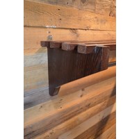 thumb-Massieve wengé houten kapstok met hoedenplank-2