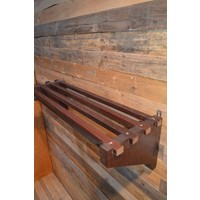 thumb-Massieve wengé houten kapstok met hoedenplank-4