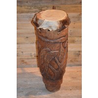thumb-Afrikaanse djembe trommel met sierlijk houtsnijwerk-2