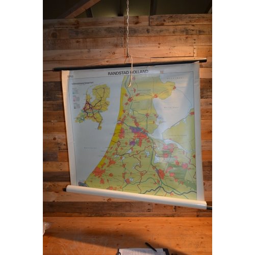 Randstad Holland topografie schoolkaart 