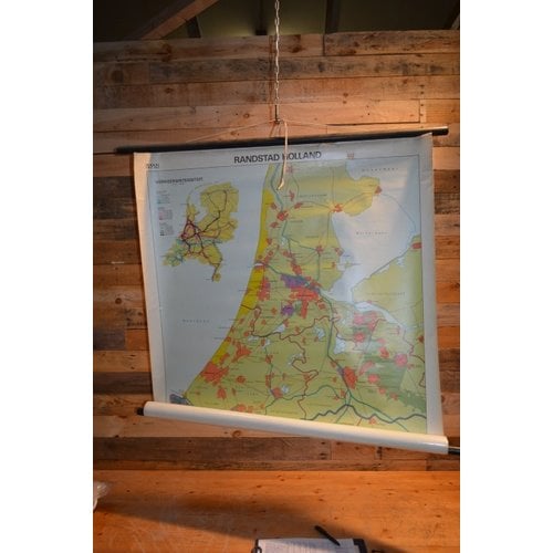 Vintage schoolkaart Randstad Holland 