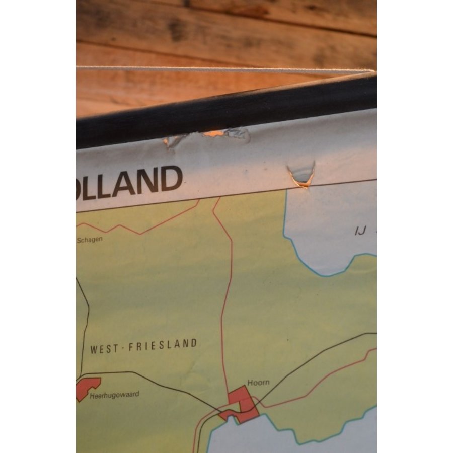 Vintage topografie schoolkaart Randstad Holland-10