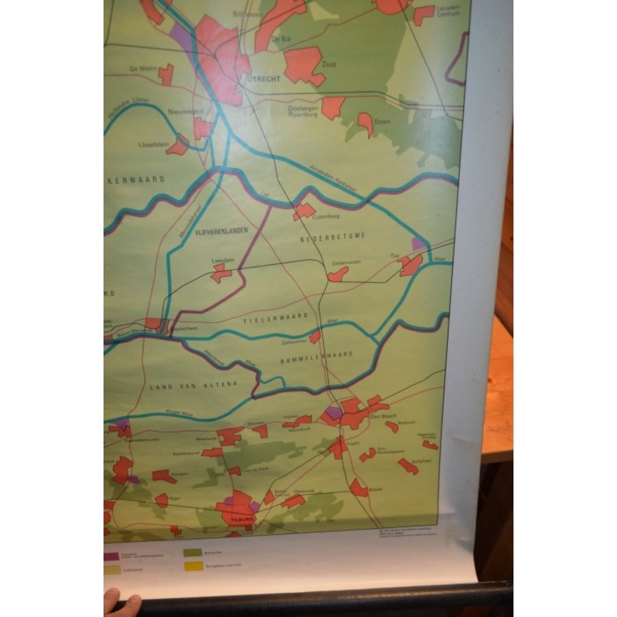 Geleefde vintage Nederlandse schoolkaart-2