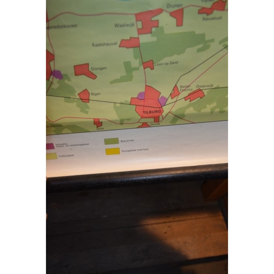 Vintage topografie schoolkaart Randstad Holland-6