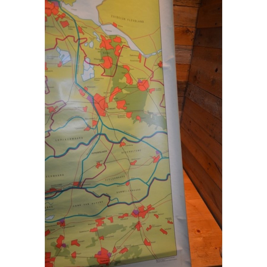 Vintage topografie schoolkaart Randstad Holland-7