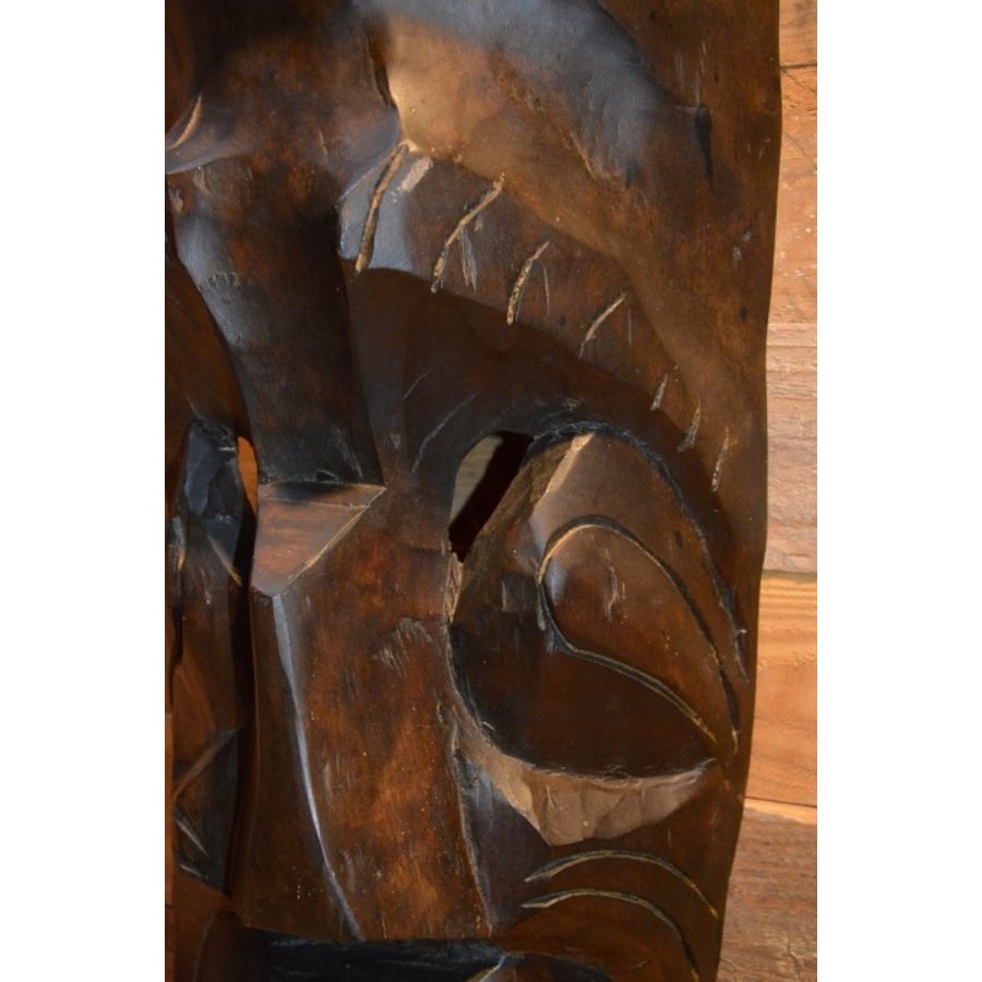 Groot Afrikaans masker van tropisch hout-5