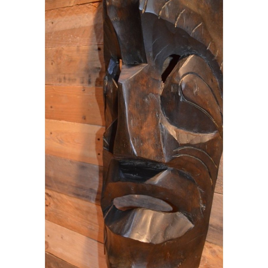Groot Afrikaans masker van tropisch hout-6