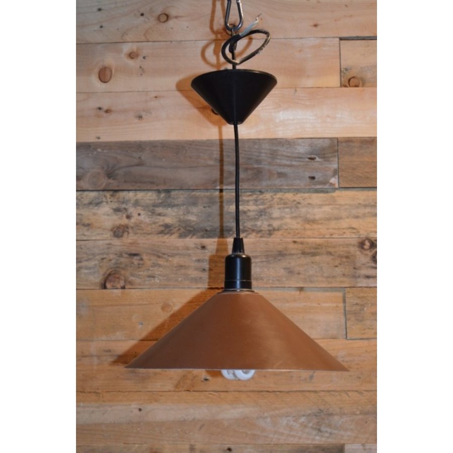 Retro metalen hanglamp bruin van kleur-1