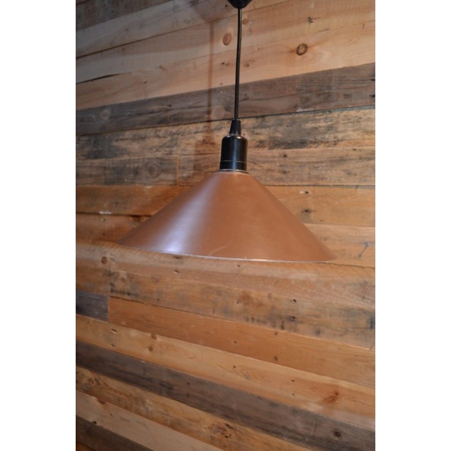 Retro metalen hanglamp bruin van kleur-2