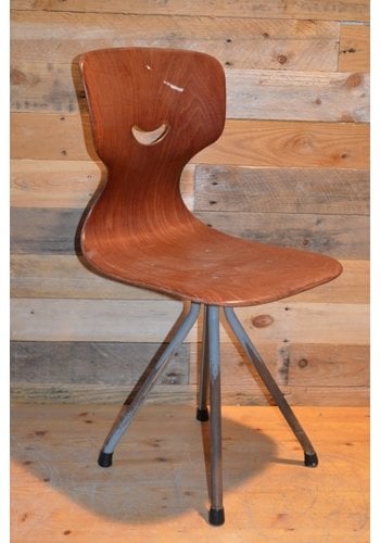 Retro kinderstoel Flötotto metaal hout 