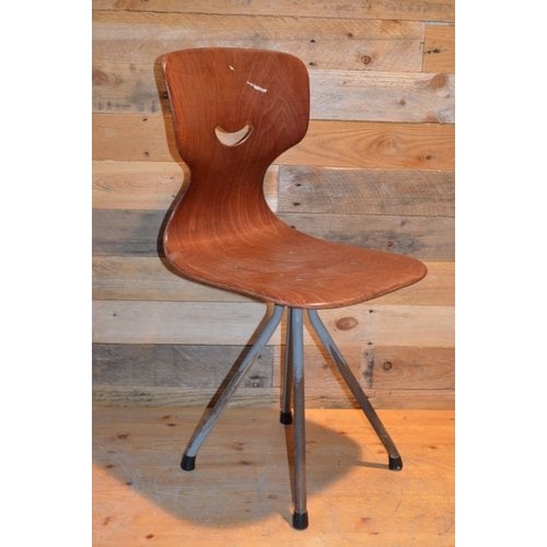 Retro kinderstoel Flötotto metaal hout 