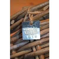 thumb-Vintage plantenmand van Japans riet-2