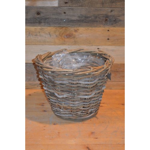 Plantenmandje riet vintage 