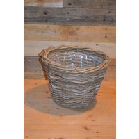 thumb-Vintage plantenmand van Japans riet-3